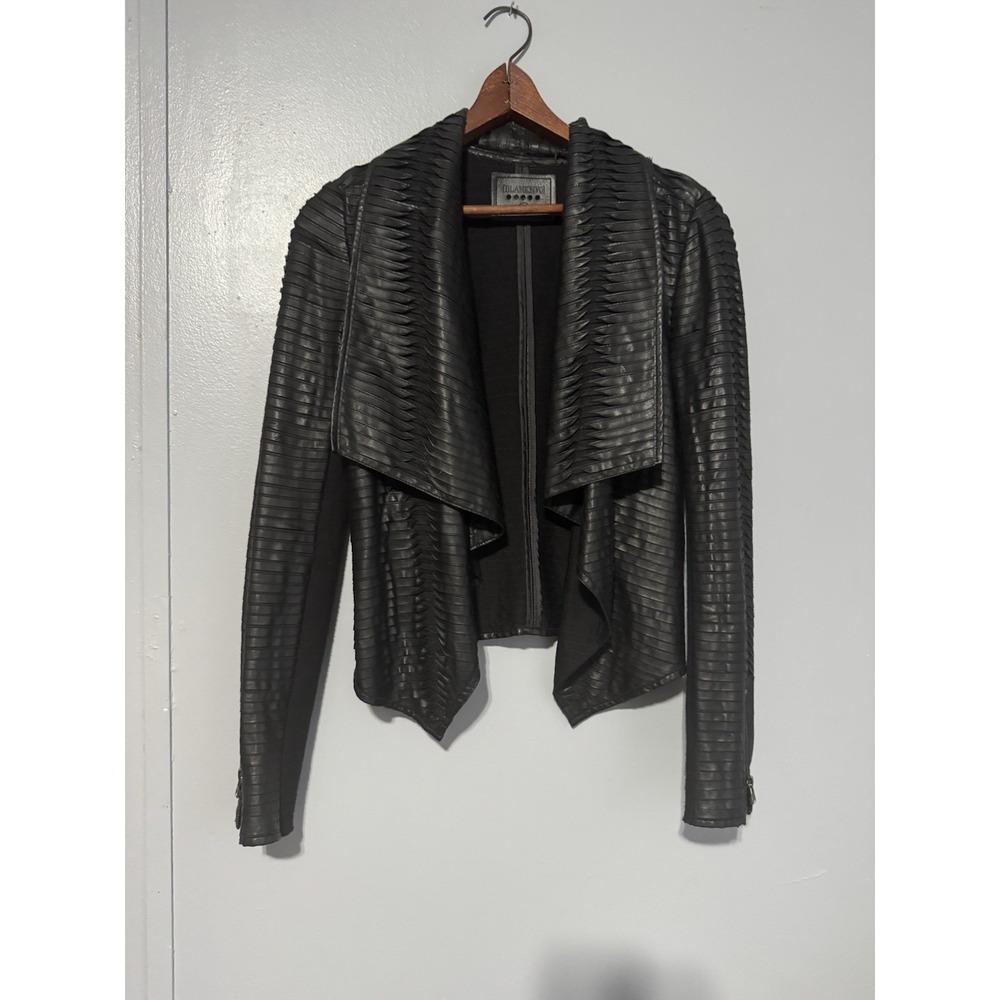 BlankNYC Women's Drape Faux Leather Jacket Gothcore Grunge Size Small Motorcycle